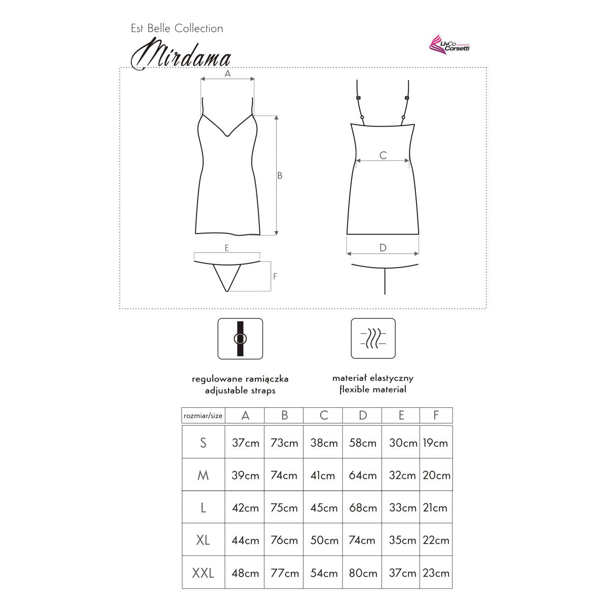 Satijnen babydoll - wit