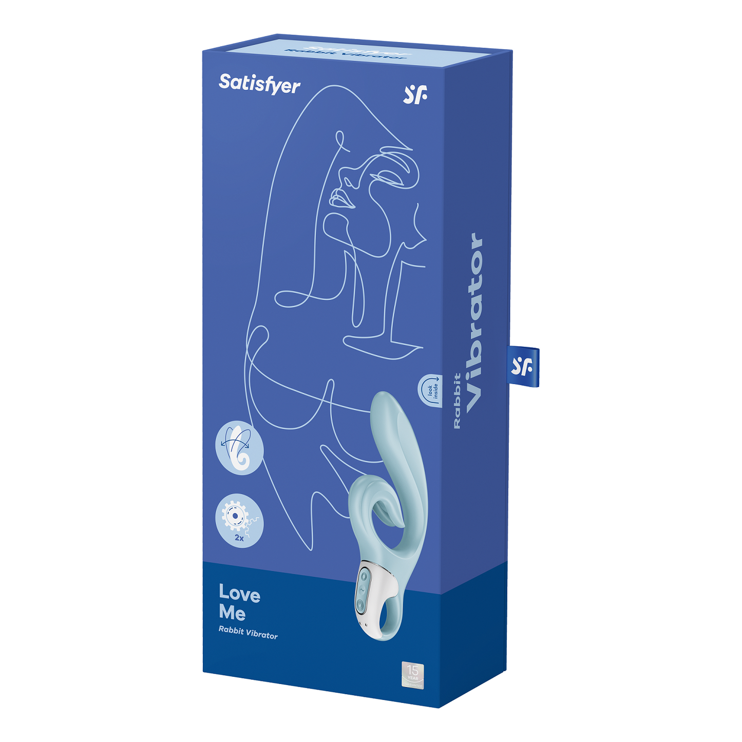 Satisyer Love me Rabbit vibrator Blauw