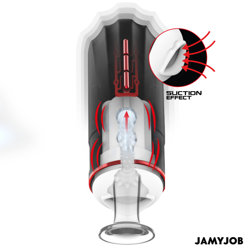 JAMYJOB – MEGABITE Automatische Mondmasturbator met 5 Stimulatiestanden