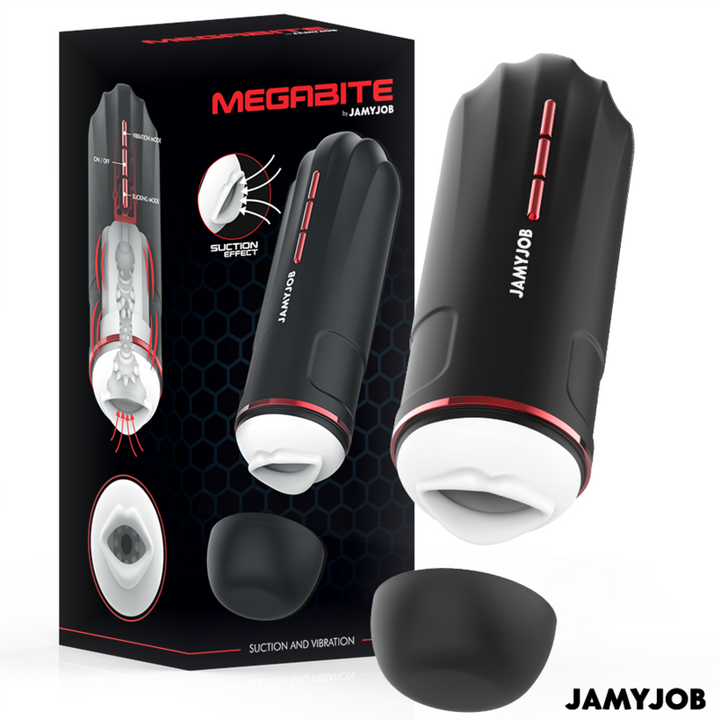 JAMYJOB – MEGABITE Automatische Mondmasturbator met 5 Stimulatiestanden