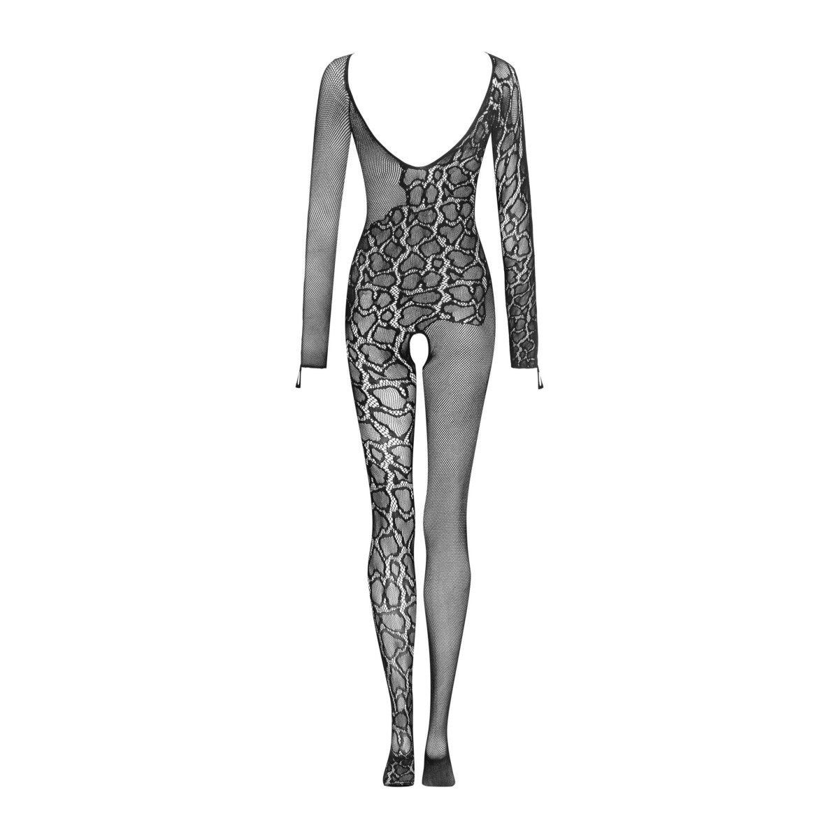 Bodystocking met print - Zwart- Obsessive