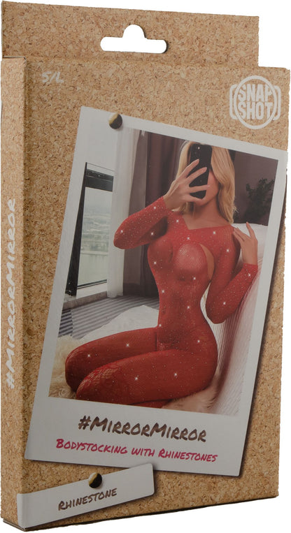 Bodystocking met steentjes - Rood - Snapshot