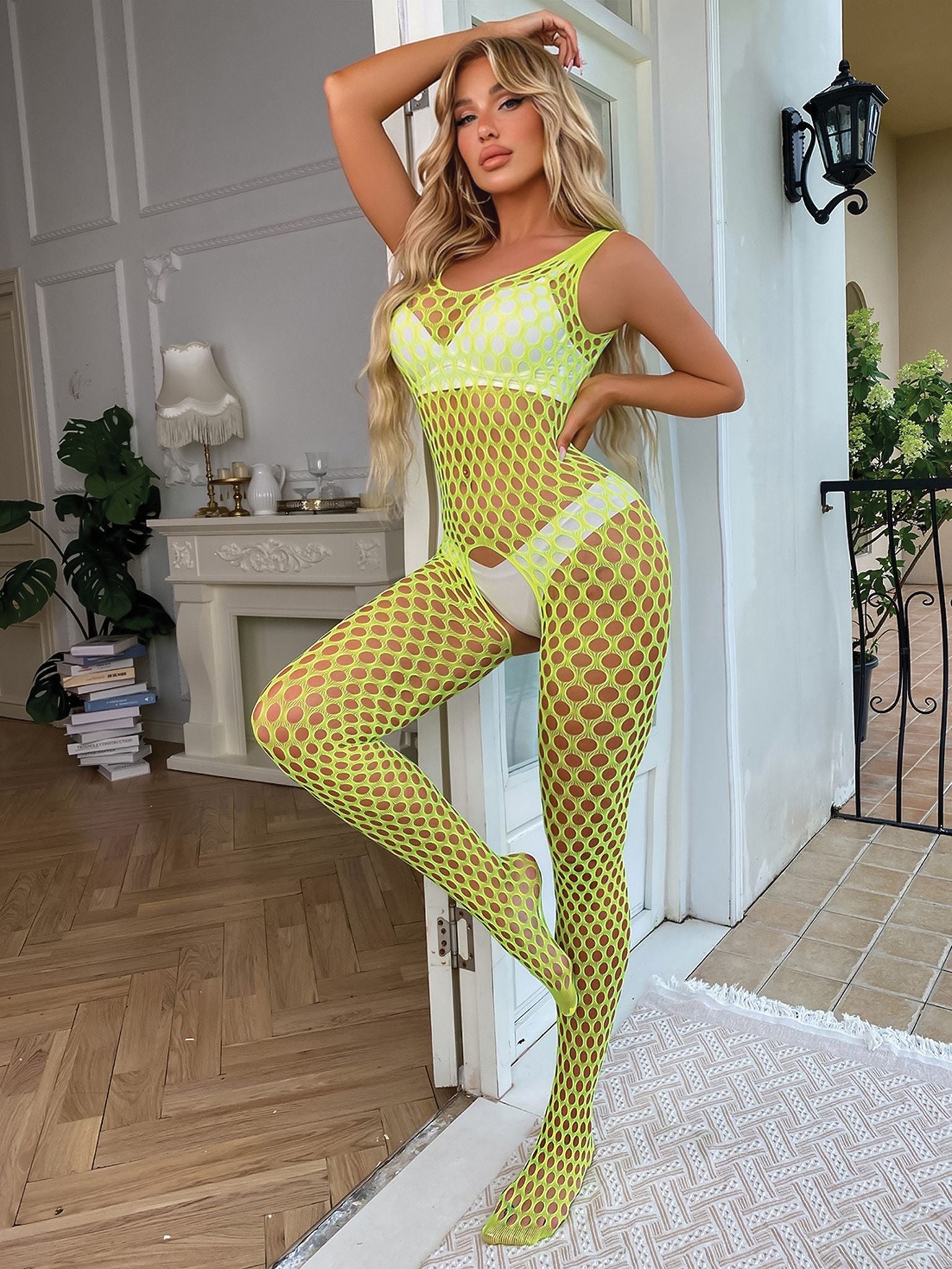 Visnet Bodystocking - Geel - Snapshot