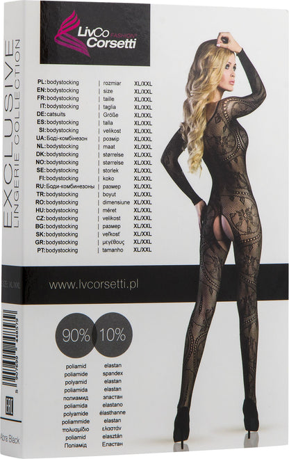 Bodystocking Abda Plussize - Zwart