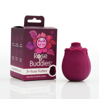 Skins Rose Buddies Flutterz - Vibrator - Bordeaux rood