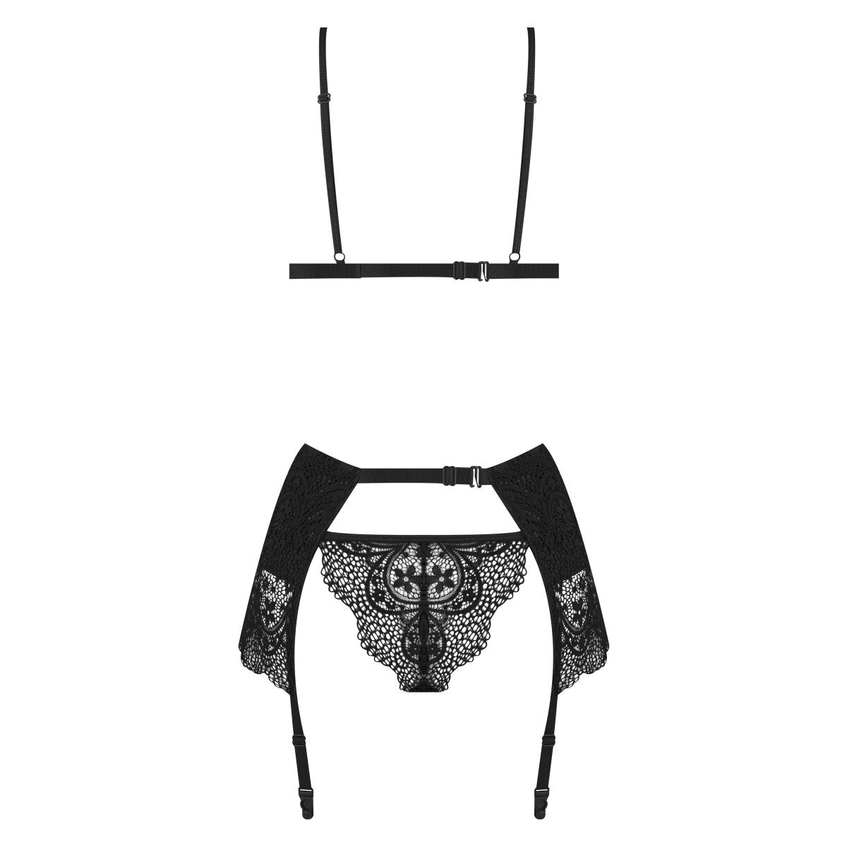 3-delige lingerieset - Zwart - Obsidian - Beauty Night Fashion