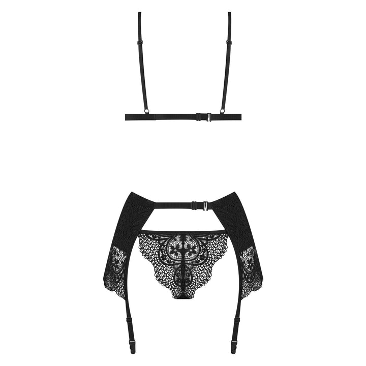 3-delige lingerieset - Zwart - Obsidian - Beauty Night Fashion