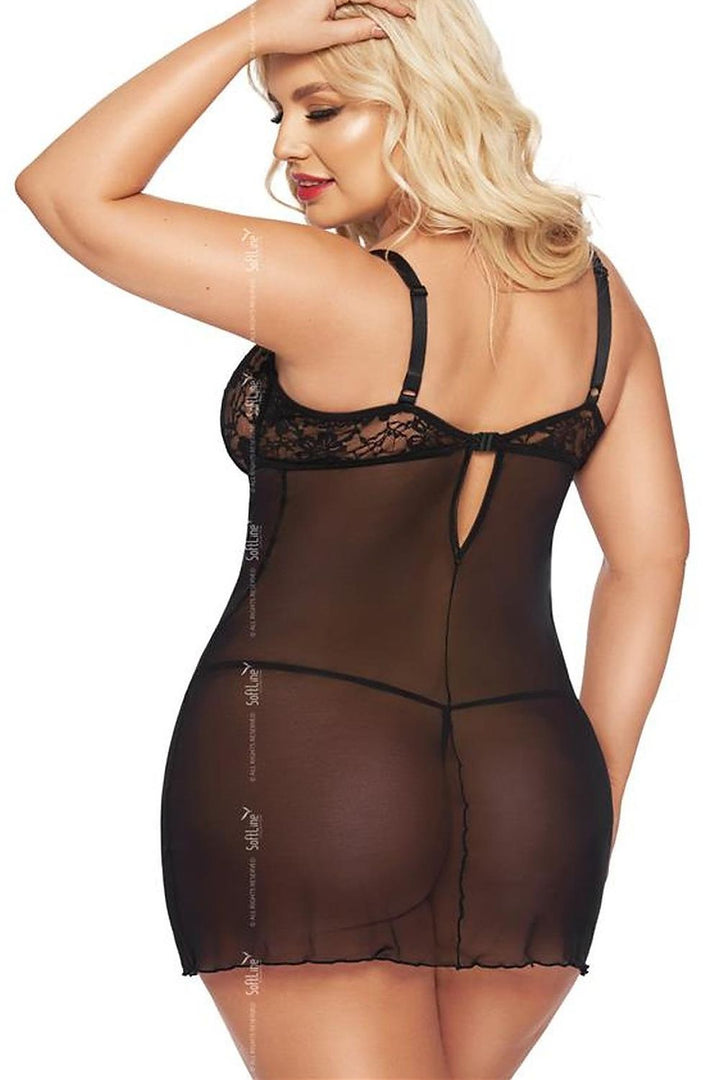 Sexy plussize lingerie set - Zwart - Softline Collection