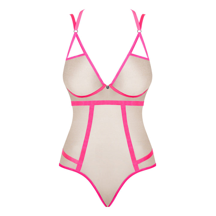 Nudelia Opvallende Body - Nude/Roze