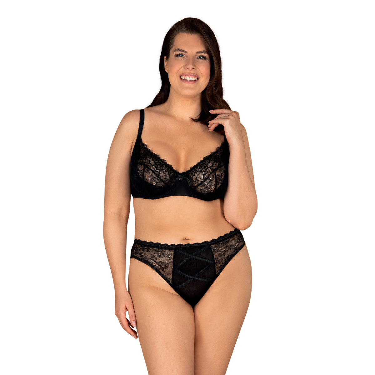 Laurise 2 piece BH set black Plussize