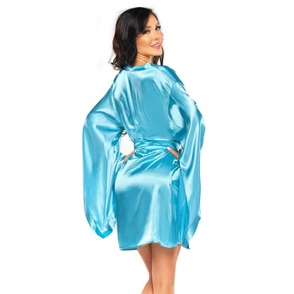 Kimono turquoise met Vlindermouwen