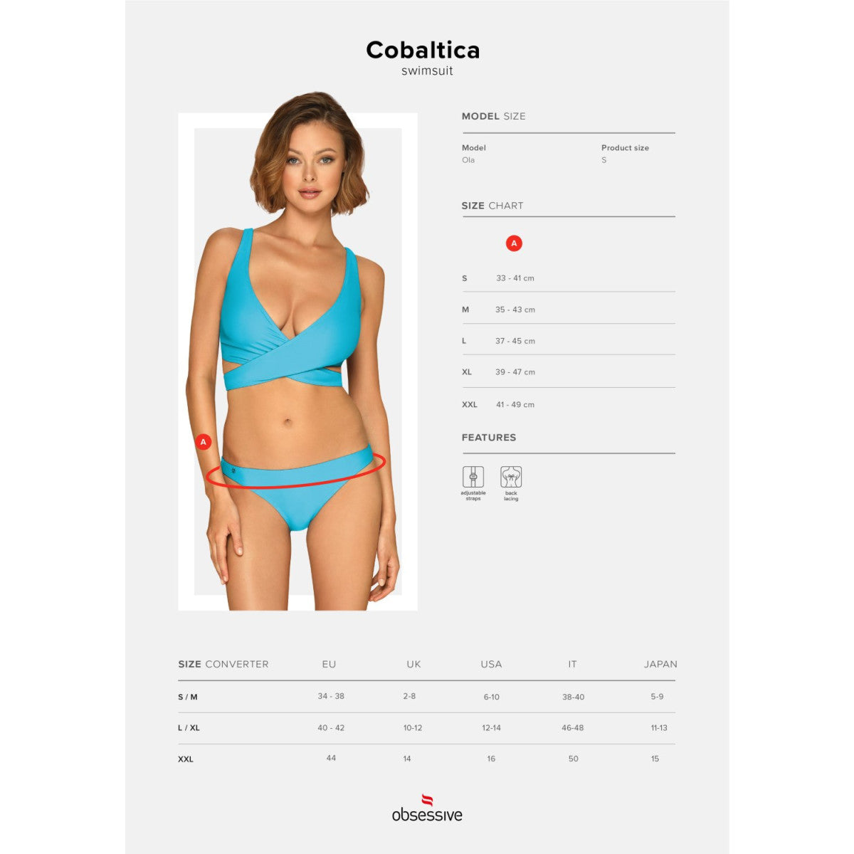 Cobaltica bikini Blauw