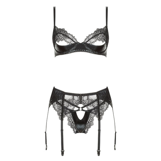 Marilyn 3-delige Lingerie set - Zwart