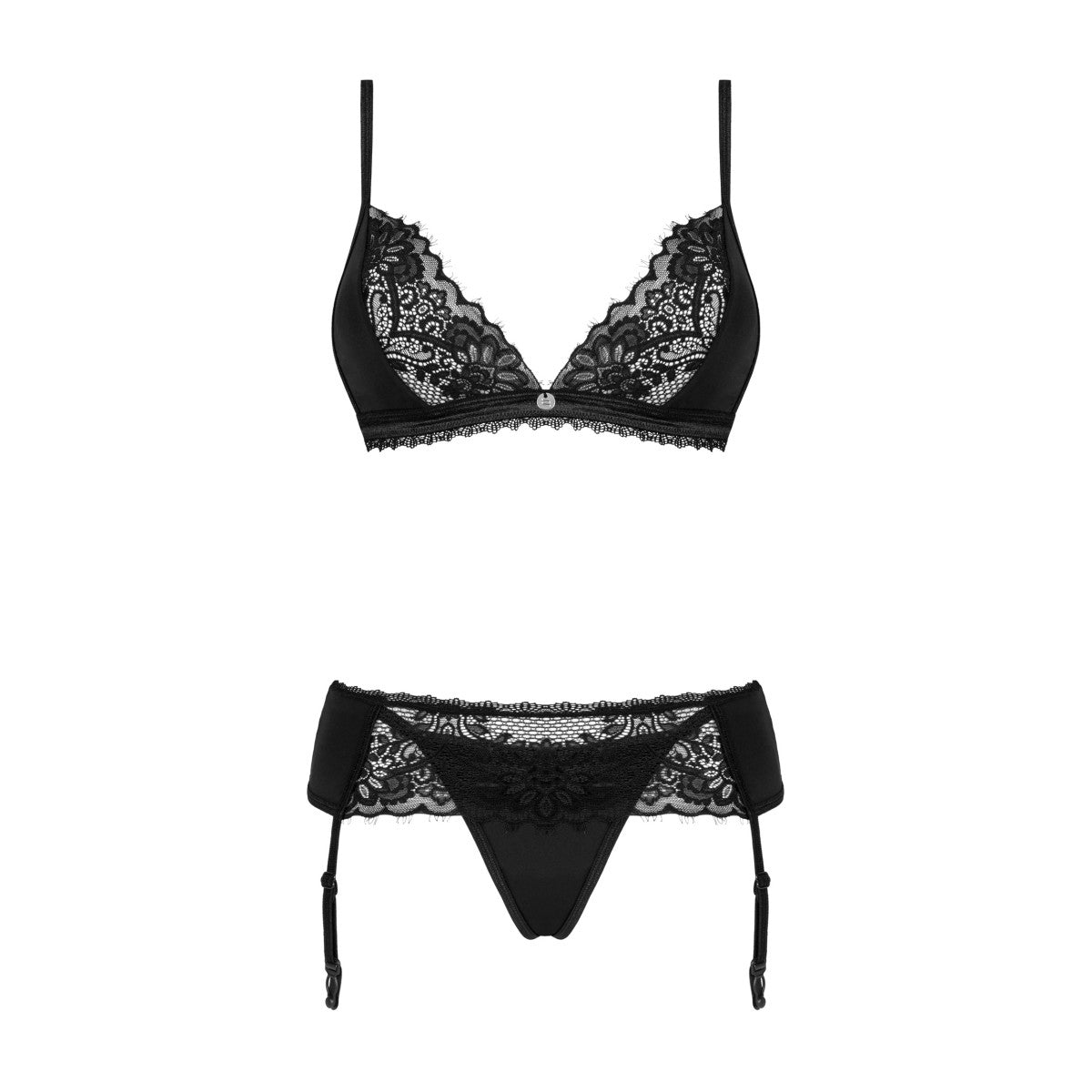 Lingerie set Maderris 3-piece Zwart