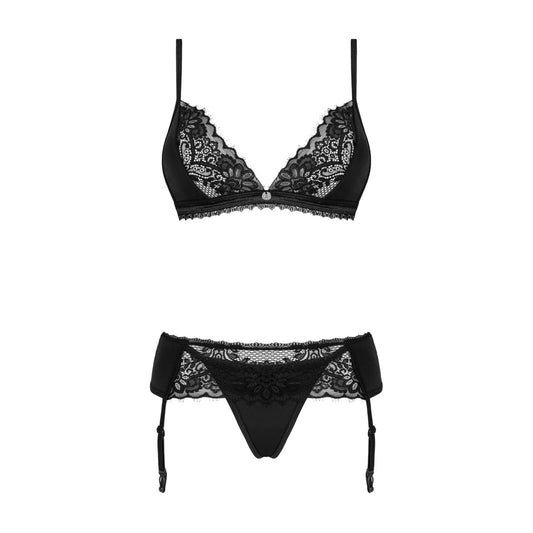 Lingerie set Maderris 3-piece Zwart