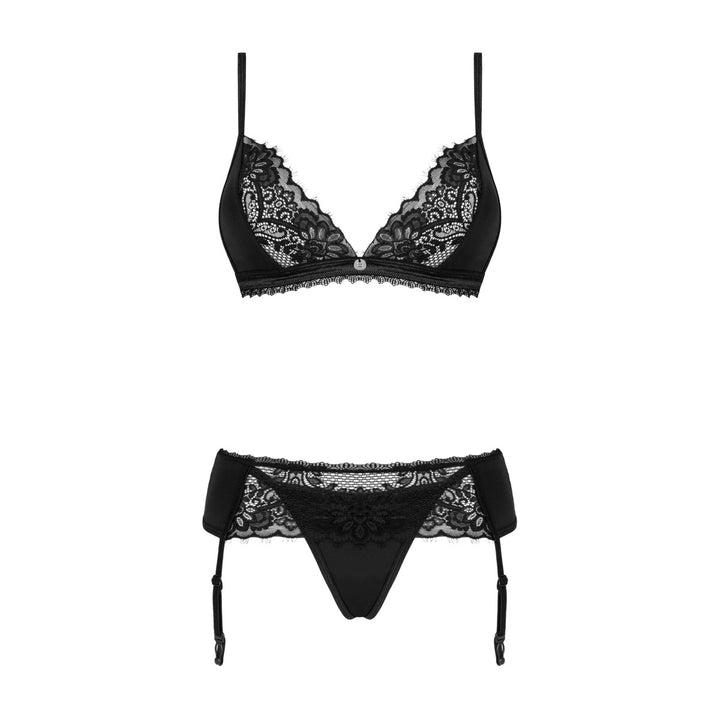 Lingerie set Maderris 3-piece Zwart