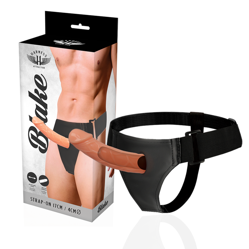Harness Attraction – Hollow Strap-On voor Mannen 15,5 x 4 cm