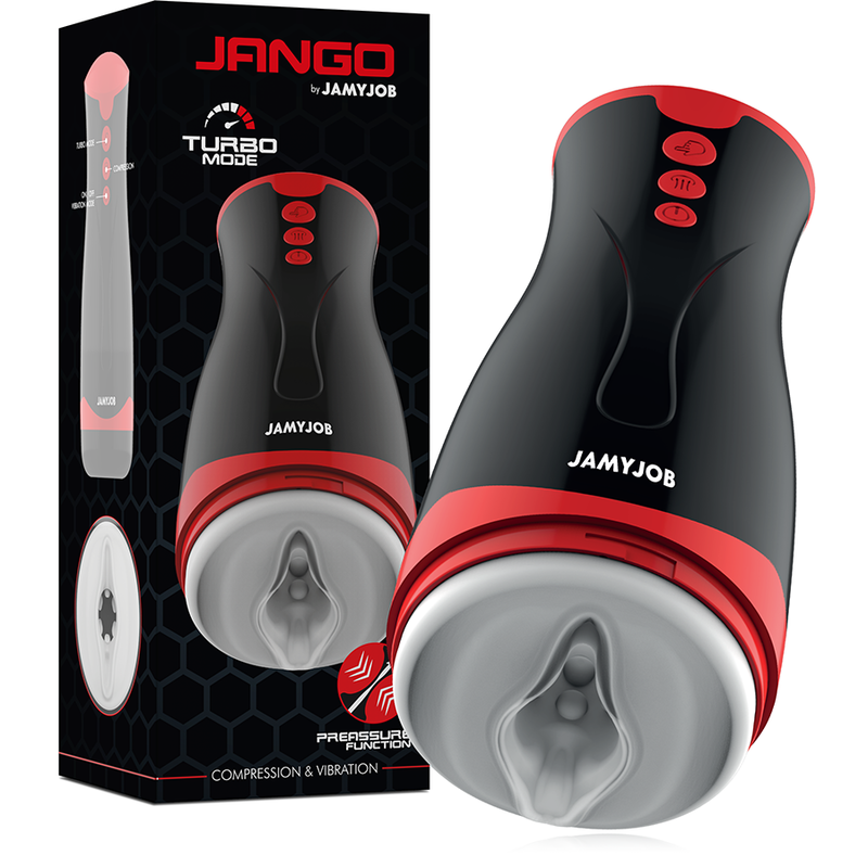 JAMYJOB – JANGO Masturbator met Compressie & Vibratie voor mannen