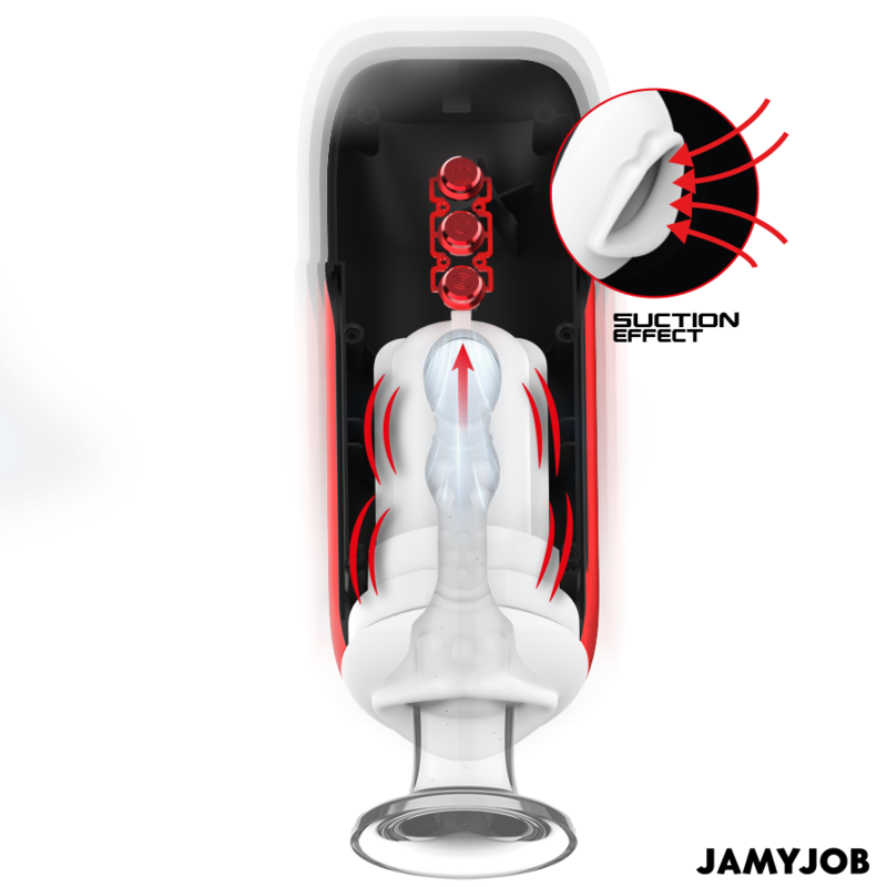 JAMYJOB – BLAZE Automatische Mondmasturbator met 5 Stimulatiestanden voor mannen