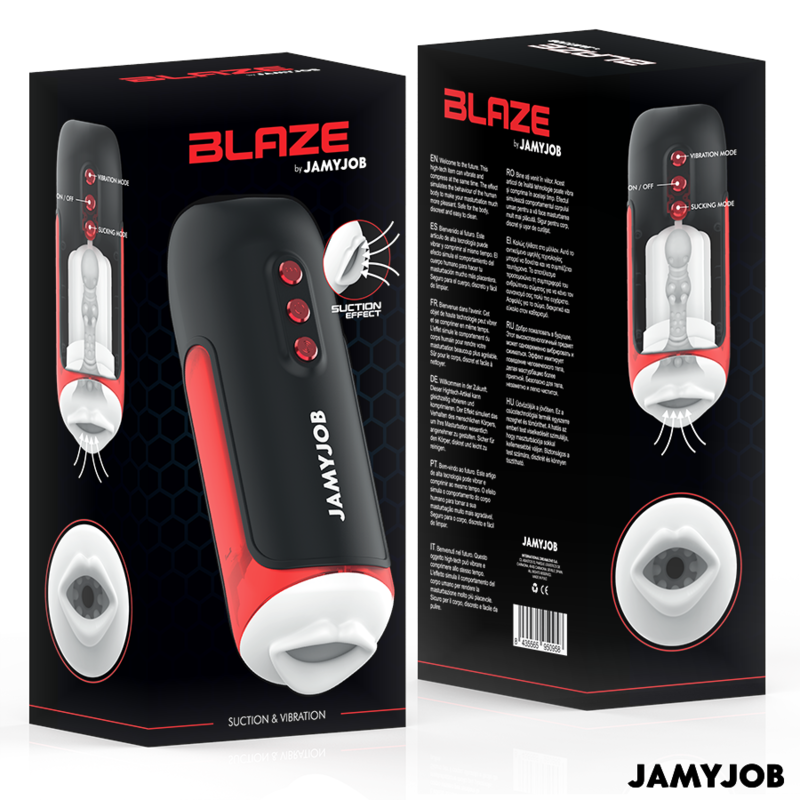 JAMYJOB – BLAZE Automatische Mondmasturbator met 5 Stimulatiestanden voor mannen