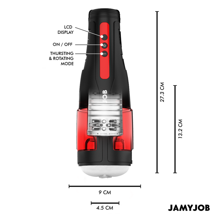 JAMYJOB – CYCLONE Automatische Vaginale Masturbator met 10 Rotatie- en Stootstanden