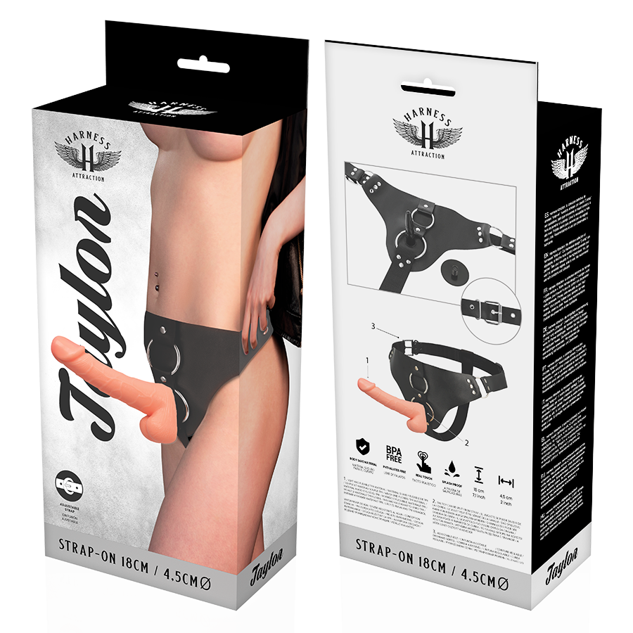 Harness Attraction – RNES Taylor Deluxe Strap-On Dildo 18 cm Ø 4,5 cm