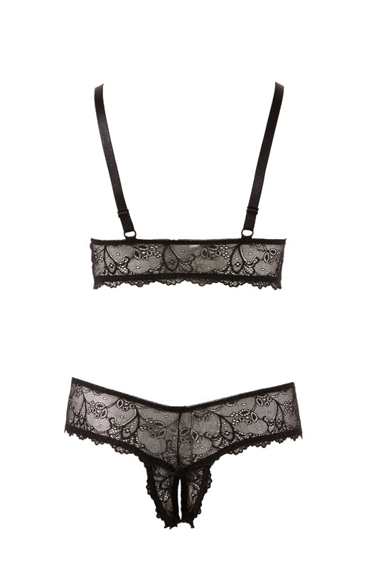 Lingerie set kant zwart BH en G-string