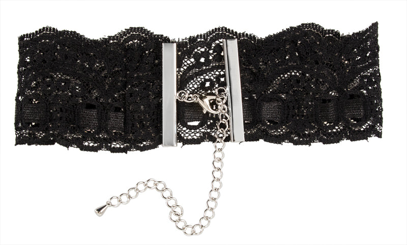 Kanten halsband - Zwart