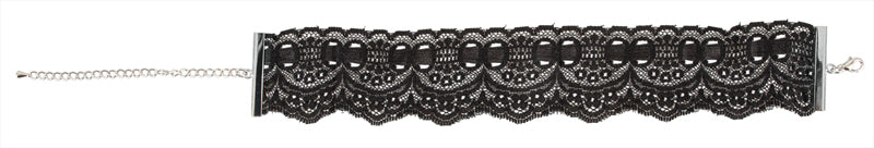 Kanten halsband - Zwart