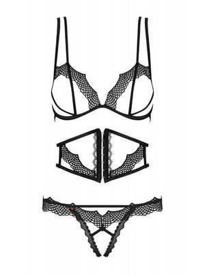 Bravelle 3-delige BH Set - Zwart