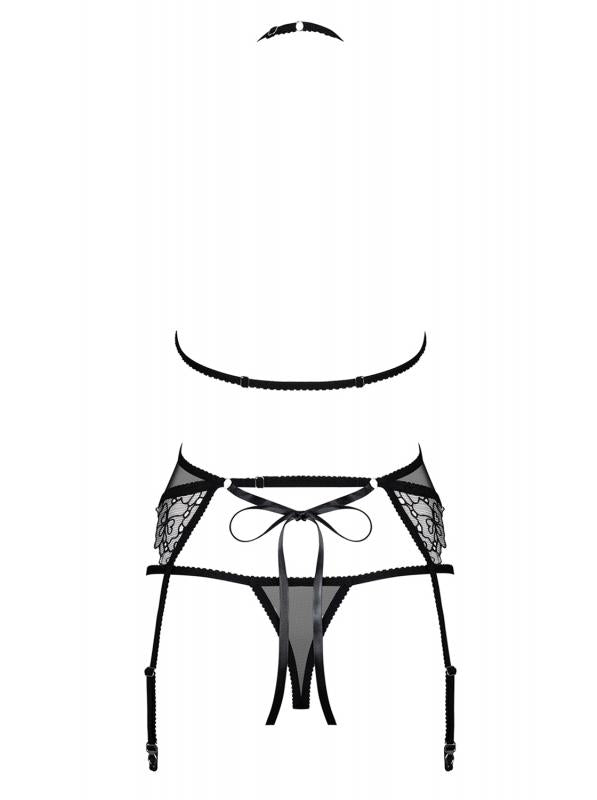Uniquella Sexy 3-delige Jarretel Set - Zwart
