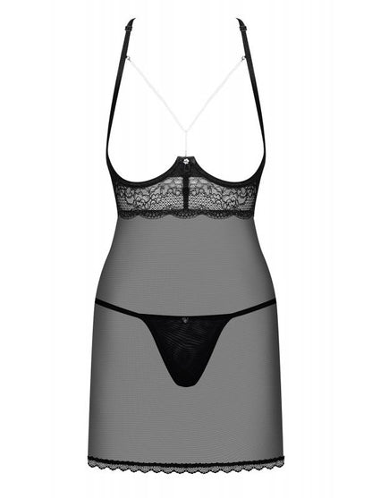 Pearlove Babydoll Met Open Cups En Parel Details