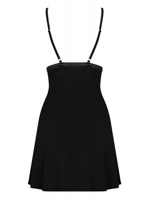 Cecilla Sexy Jurkje En String - Zwart