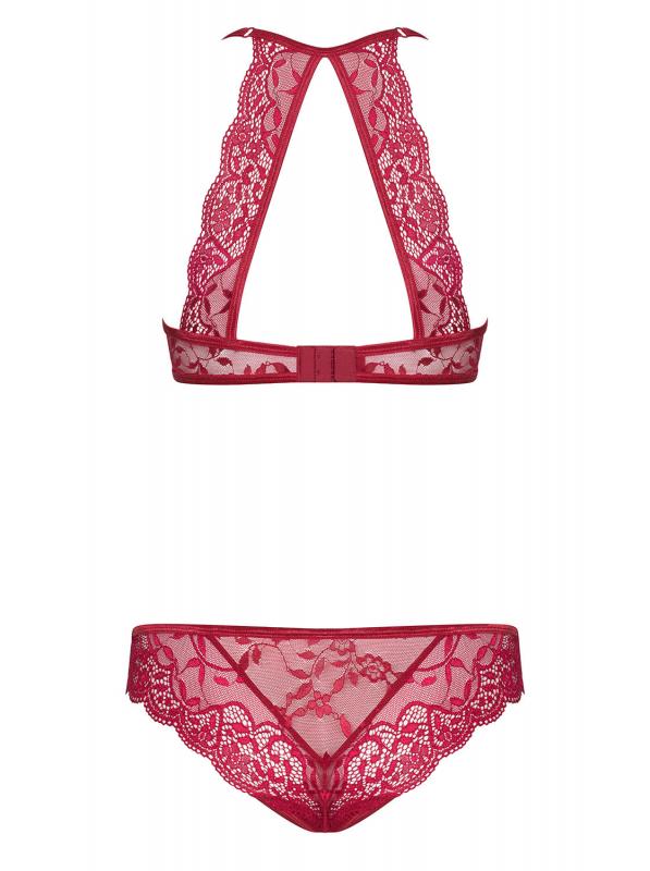 Ivetta 2-Delige Kanten lingerieset met BH- Rood