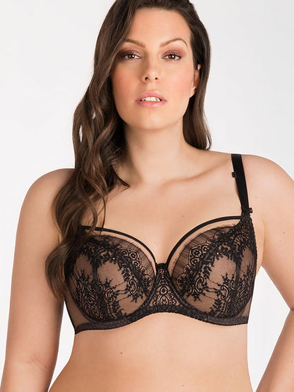 BH met beugels en kant Zwart Plussize Gorsenia Lingerie