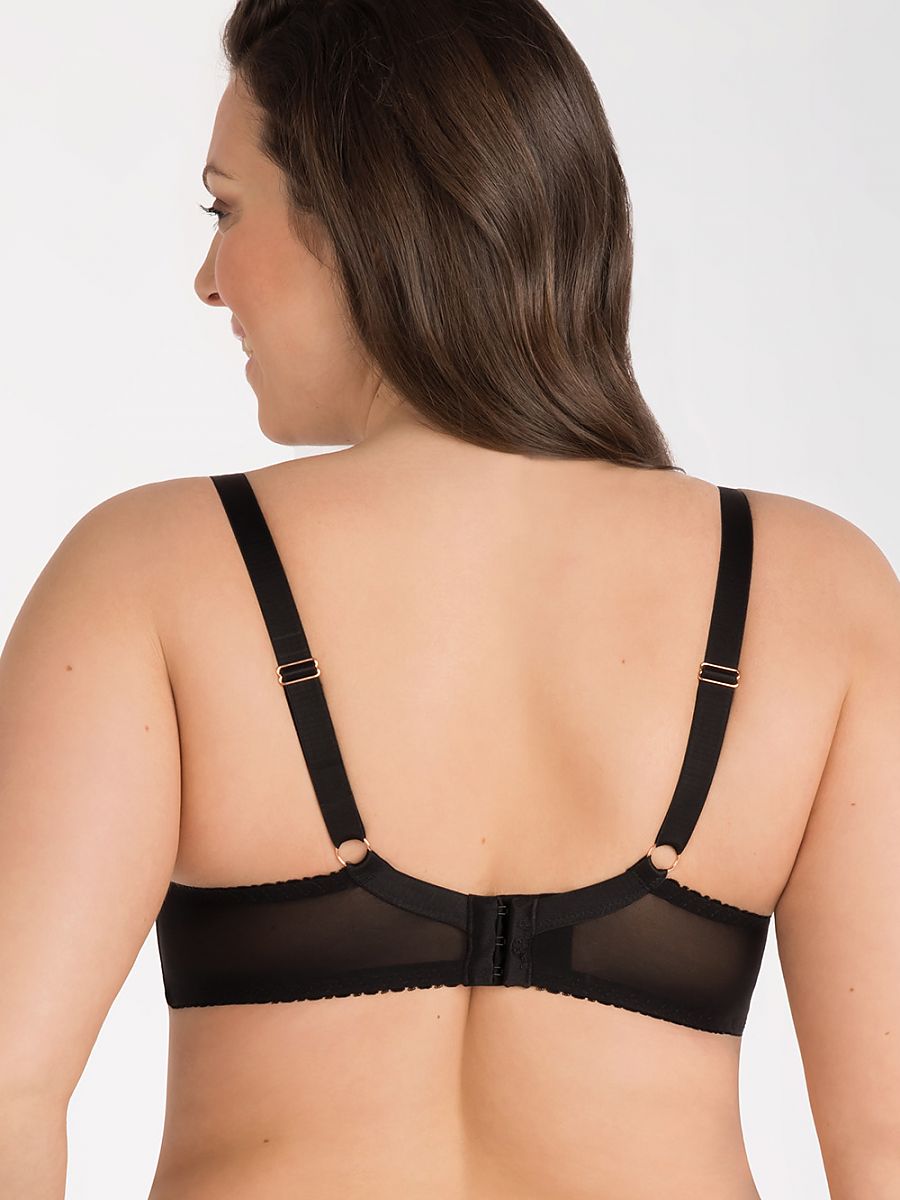 BH met beugels en kant Zwart Plussize Gorsenia Lingerie