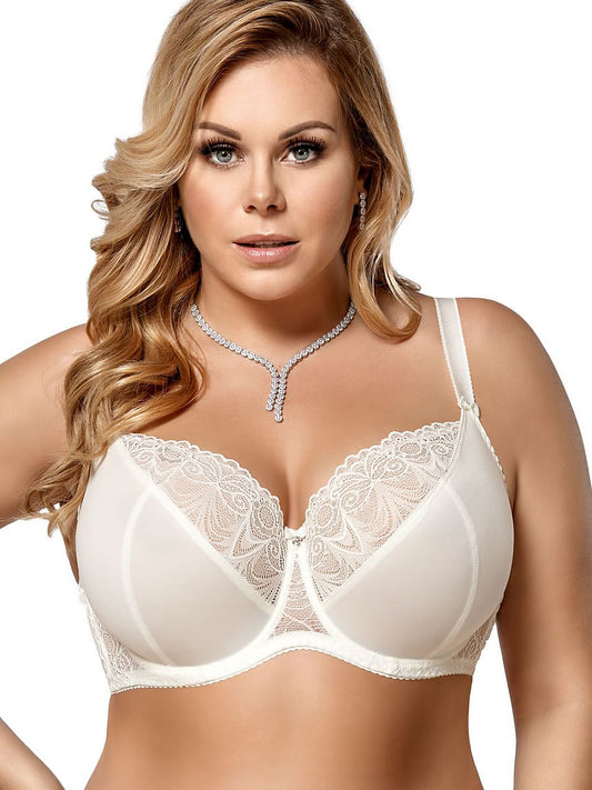 BH met beugels Plussize Wit Gorsenia Lingerie