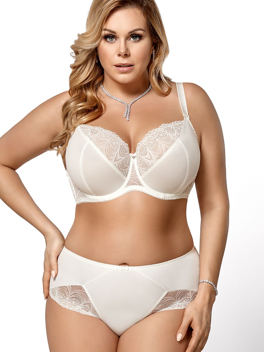 BH met beugels Plussize Wit Gorsenia Lingerie