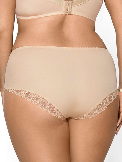 Slip Plussize met kant - Beige Gorsenia Lingerie