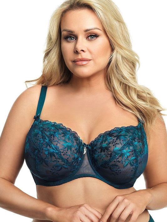 BH met beugels Plussize -  Donker groen - Gorsenia Lingerie