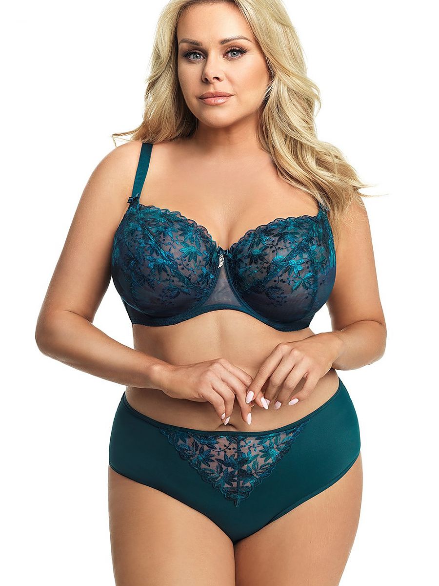 BH met beugels Plussize -  Donker groen - Gorsenia Lingerie