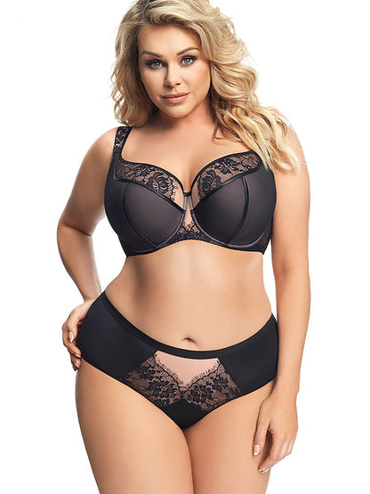 Slip Plussize Zwart Gorsenia Lingerie