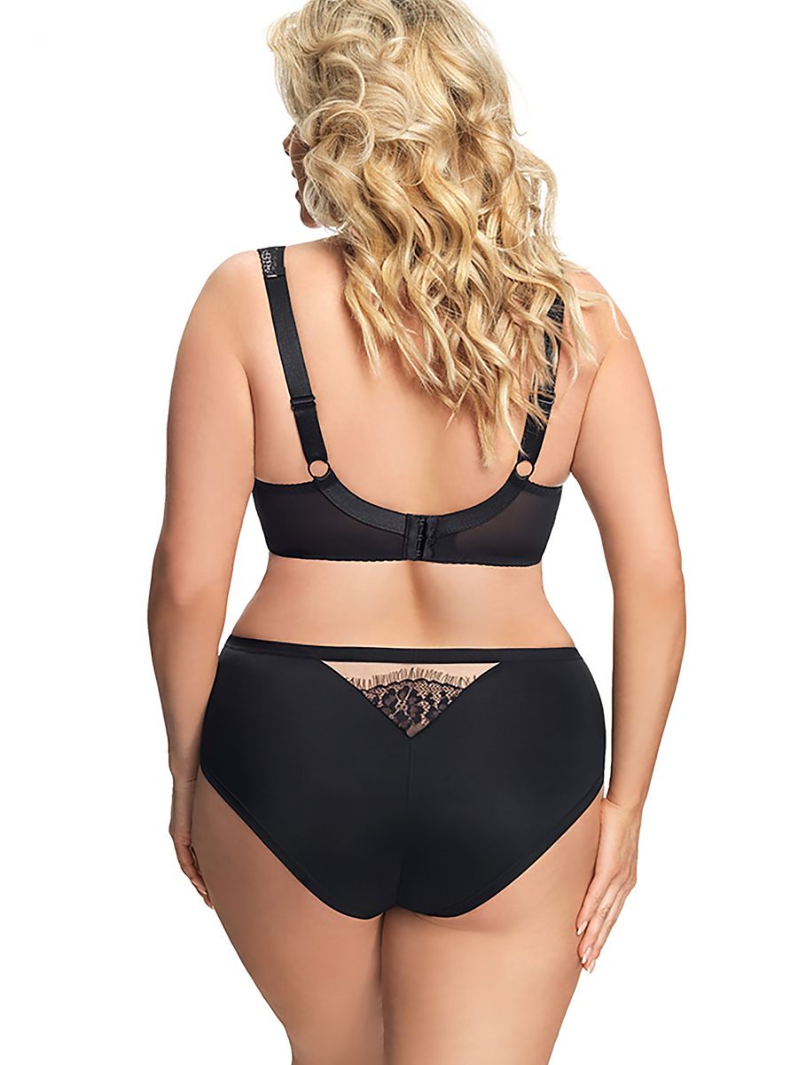 Slip Plussize Zwart Gorsenia Lingerie