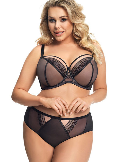 Slip Plussize Zwart - Gorsenia Lingerie