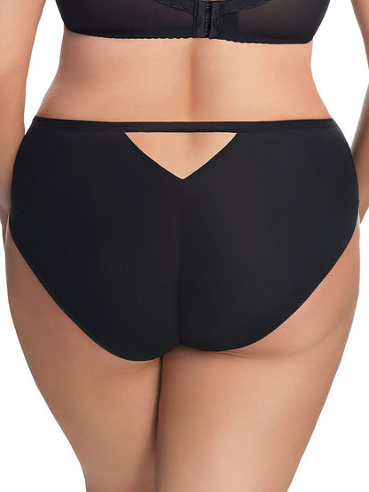 Slip Plussize Zwart - Gorsenia Lingerie