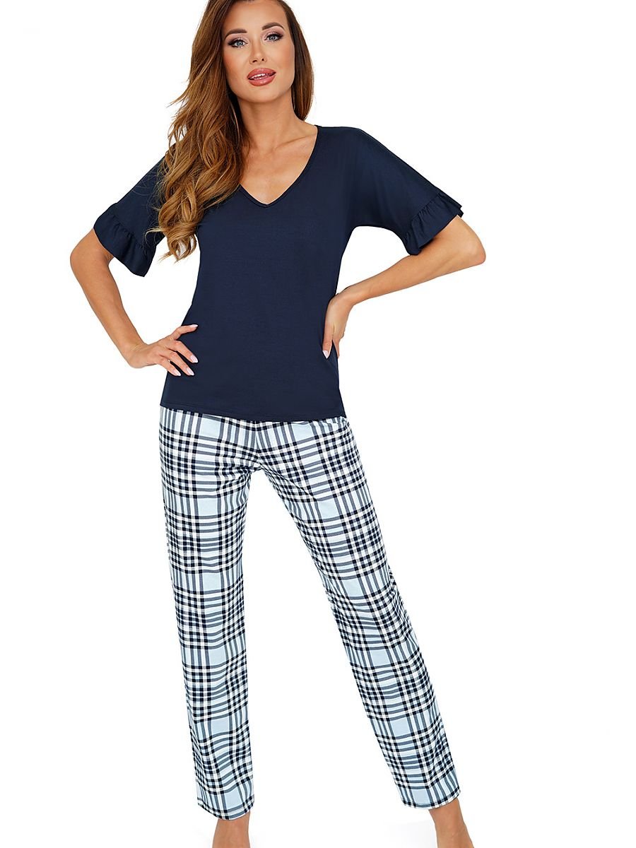 Pyjama Donna Blauw Gestreept