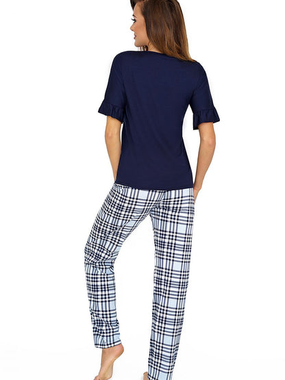 Pyjama Donna Blauw Gestreept