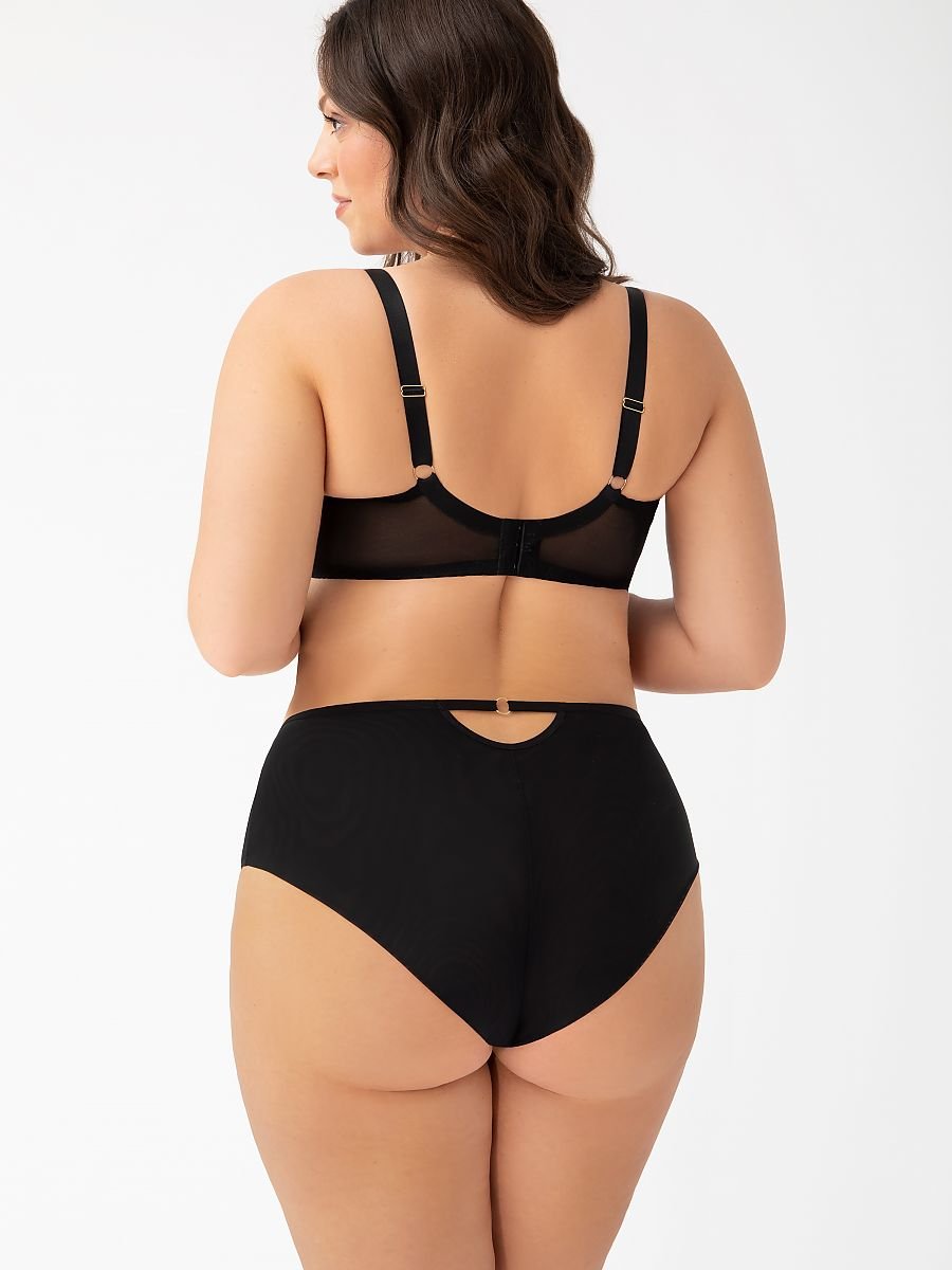 Soft BH Plussize Zwart Patroon Gorsenia Lingerie