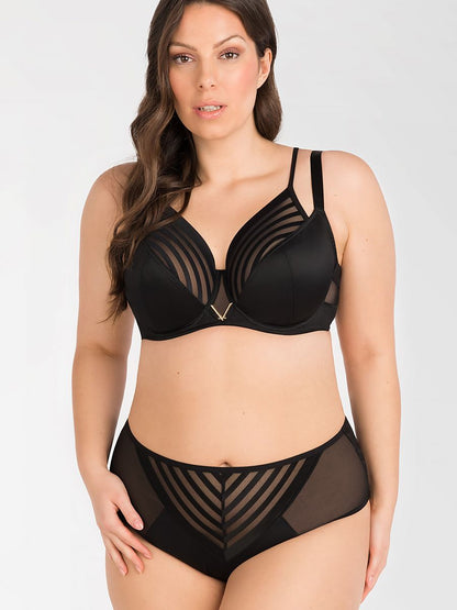 Slip Plussize Zwart - Gorsenia Lingerie