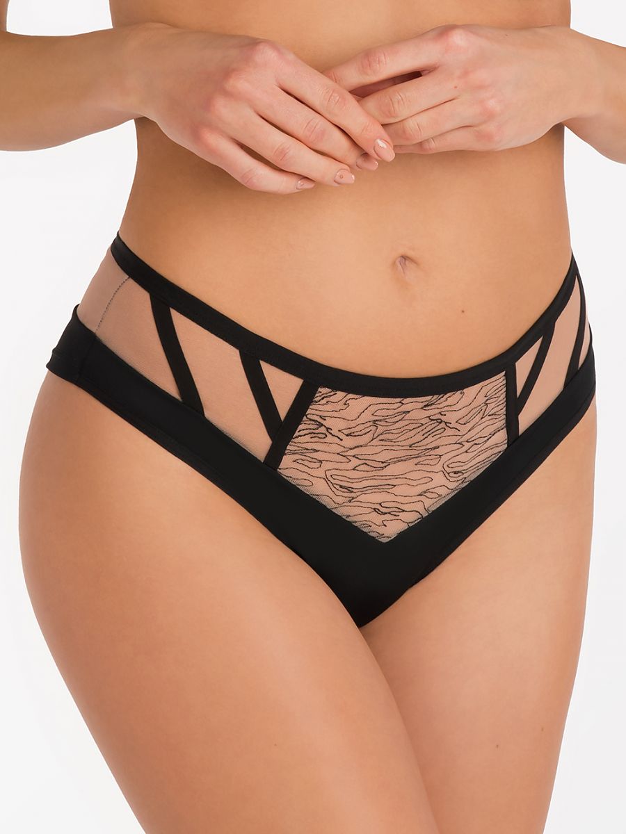 Braziliaanse slip Zwart Gorsenia Lingerie